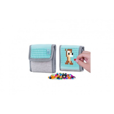 Peněženka Pixie Crew látková se silikonovým panelem + pixely šedá/tyrkysová v blistru 11x15cm Peněženka Pixie Crew látková se silikonovým panelem + pixely šedá/tyrkysová v blistru 11x15cm