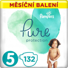 PAMPERS Pure Protection 5 (11-16 kg) 132 ks - jednorázové pleny PAMPERS Pure Protection 5 (11-16 kg) 132 ks - jednorázové pleny