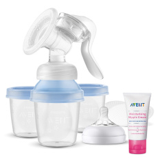 Philips AVENT Odsávačka mateřského mléka manuální s VIA systémem + Krém na bradavky 30 ml Philips AVENT Odsávačka mateřského mléka manuální s VIA systémem + Krém na bradavky 30 ml