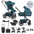 EASYWALKER SET Kočárek 4v1 Harvey⁵ Premium Jade Green XXL RWS + CYBEX Aton B2 i-Size