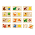 Dřevěné puzzle Viga Krmení zvířátek