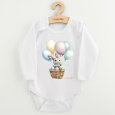 Dětské body s potiskem New Baby Králíček s balónky