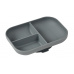 Talíř silikonový dělený s přísavkou Mineral Grey