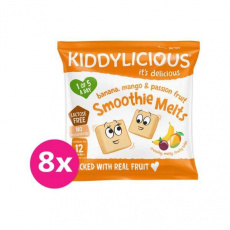 8x KIDDYLICIOUS Ovocné polštářky z banánu, manga a marakuji 8x KIDDYLICIOUS Ovocné polštářky z banánu, manga a marakuji