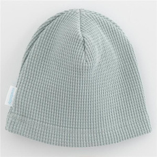 Kojenecká bavlněná čepička New Baby Luxury clothing šedá Kojenecká bavlněná čepička New Baby Luxury clothing šedá