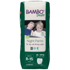 BAMBO Dreamy Night Pants Kalhotky plenkové jednorázové Boys 8-15 let (35-50 kg) 10 ks BAMBO Dreamy Night Pants Kalhotky plenkové jednorázové Boys 8-15 let (35-50 kg) 10 ks