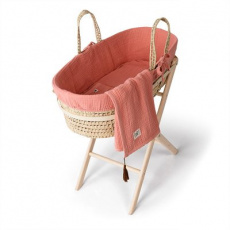 FUNNABABY Kompletní Mojžíšův koš s výbavou Coral Pink FUNNABABY Kompletní Mojžíšův koš s výbavou Coral Pink