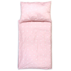 SOFTELLO Povlečení dětské světle růžové, ptáčci 130x90 cm SOFTELLO Povlečení dětské světle růžové, ptáčci 130x90 cm