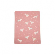 DF JUWEL Dětská deka Unicorns Embroidered Rouge 70 x 90 cm DF JUWEL Dětská deka Unicorns Embroidered Rouge 70 x 90 cm