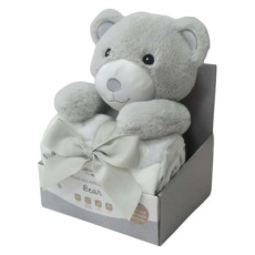 FREEON Free2Play Plyšová hračka s dekou Teddy Grey/White FREEON Free2Play Plyšová hračka s dekou Teddy Grey/White
