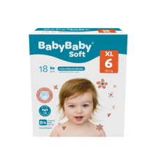 BABYBABY SOFT Kalhotky plenkové Pants vel. 6 XL (16+ kg) 18 ks BABYBABY SOFT Kalhotky plenkové Pants vel. 6 XL (16+ kg) 18 ks
