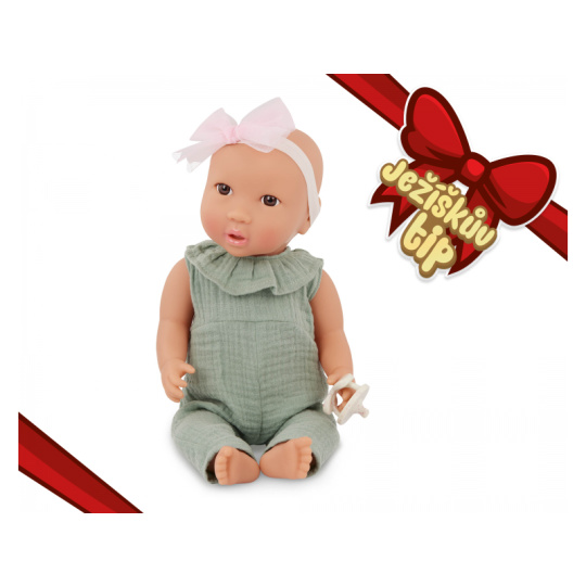 Panenka 35 cm v overalu s čelenkou Panenka 35 cm v overalu s čelenkou