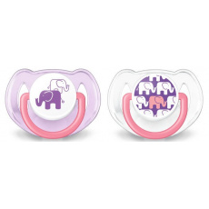 Philips AVENT Šidítko Slon 6-18m fialové, 2 ks Philips AVENT Šidítko Slon 6-18m fialové, 2 ks