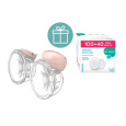BABYONO Odsávačka mateřského mléka elektrická Double Twinny + vložky do podprsenky 100 + 40 ZDARMA