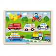 Dětské dřevěné puzzle Viga Vozidla