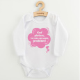 Dětské body s potiskem New Baby Keď plačem, tak mám asi nejaký problém! růžová