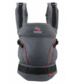 Manduca First HempCotton (New Style) grey/red 2018 Manduca First HempCotton (New Style) grey/red 2018
