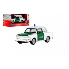 Auto Welly Trabant 601 Policie kov/plast 11cm 1:34-39 na volný chod v krabičce 15x7x7cm