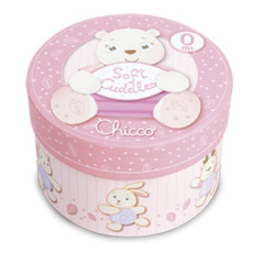 CHICCO Hračka plyšový medvídek Soft Cudles v dárkové krabičce - růžový 0m+