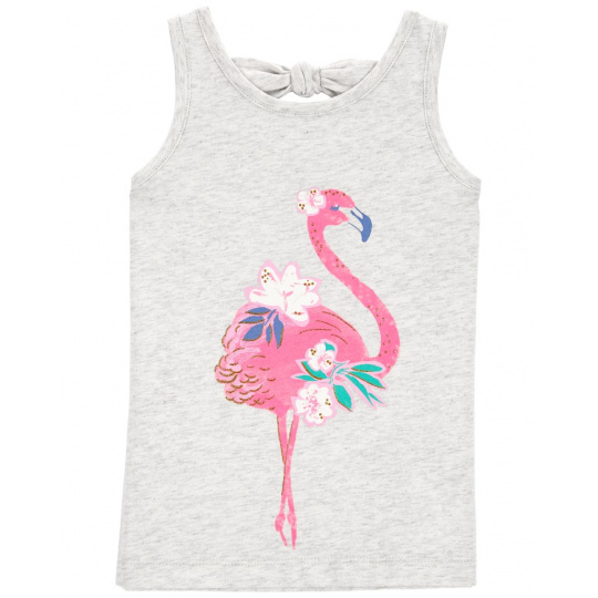 CARTER'S Triko na ramínka Pink Flamingo holka 12m