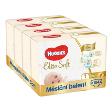 HUGGIES® Elite Soft Pleny jednorázové 1 (3-5 kg) 104 ks - MĚSÍČNÍ ZÁSOBA HUGGIES® Elite Soft Pleny jednorázové 1 (3-5 kg) 104 ks - MĚSÍČNÍ ZÁSOBA