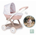 Smoby Hluboký kočárek s textilním potahem Pram Natur D'Amour Baby Nurse pro 42 cm panenku výška rukojeti 58 cm od 18 měsíců