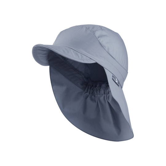 STERNTALER Kšiltovka s ochranou krku z bavlněného popelínu s UV filtrem 50+ šedá chlapec 47 cm-9-12