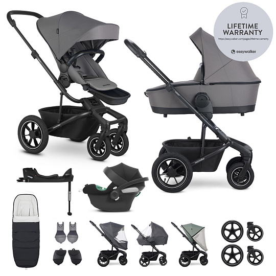 EASYWALKER SET Kočárek 4v1 Harvey⁵ Pebble Grey XXL AIR + CYBEX Aton B2 i-Size