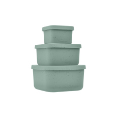 Sada boxů na svačinu 3 ks Platinum Silicone Sage