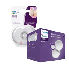 Philips AVENT Chránič bradavek - medium 2 ks + ster.krabička + Prsní vložky jednorázové 60 ks