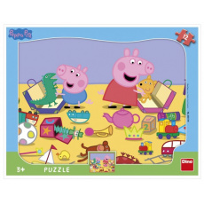Puzzle deskové Peppa Pig si hraje Prasátko Peppa/Peppa Pig 12dílků 37x29cm ve fólii Puzzle deskové Peppa Pig si hraje Prasátko Peppa/Peppa Pig 12dílků 37x29cm ve fólii