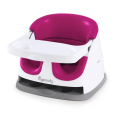 INGENUITY Podsedák na jídelní židli 2v1 Baby Base Pink Flambe 6 m+, do 22 kg INGENUITY Podsedák na jídelní židli 2v1 Baby Base Pink Flambe 6 m+, do 22 kg