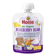 HOLLE BIO Blueberry bear - dětské ovocné pyré s jogurtem HOLLE BIO Blueberry bear - dětské ovocné pyré s jogurtem