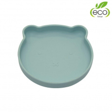 BO JUNGLE Silikonový talíř s přísavkou Bear Pastel Blue BO JUNGLE Silikonový talíř s přísavkou Bear Pastel Blue
