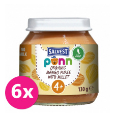 6x SALVEST Põnn BIO Pyré mangovo-banánové s jáhly 130 g