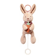BABYONO Hračka hudební na C-kroužku Rabbit Karo 0m+