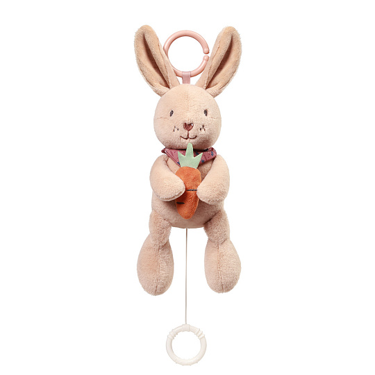 BABYONO Hračka hudební na C-kroužku Rabbit Karo 0m+