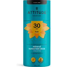 ATTITUDE Dětská 100 % minerální ochranná tyčinka na celé tělo (SPF 30) bez vůně 85 g ATTITUDE Dětská 100 % minerální ochranná tyčinka na celé tělo (SPF 30) bez vůně 85 g