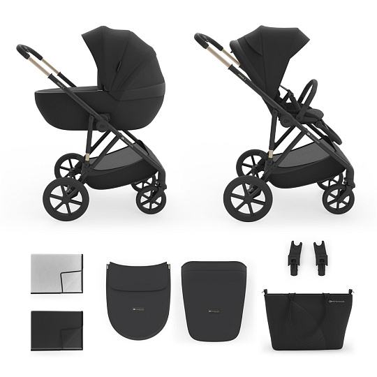KINDERKRAFT Kočárek kombinovaný 2v1 Prime 3 Venezian Black