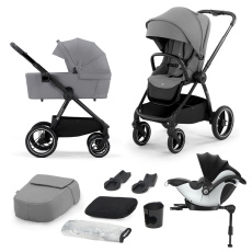 KINDERKRAFT SELECT Kočárek Nea 2v1 Platinum Grey + KIDDY Evoluna i-size 2 Grey Melange Icy Grey KINDERKRAFT SELECT Kočárek Nea 2v1 Platinum Grey + KIDDY Evoluna i-size 2 Grey Melange Icy Grey