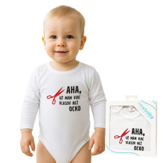 Body s potiskem New Baby Viac vlasov než ocko - darčekové balenie Body s potiskem New Baby Viac vlasov než ocko - darčekové balenie