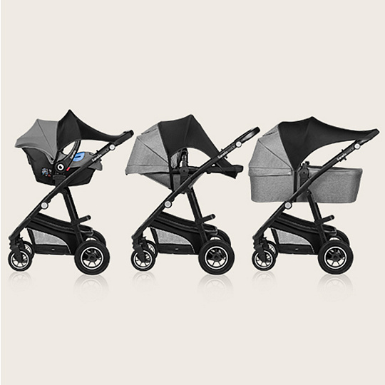 LIONELO Sluneční clona na kočárek Stroller Sun Cover Black Carbon