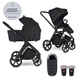 EASYWALKER Set kočárek 2v1 Zoey Go Pure Black XL s příslušenstvím