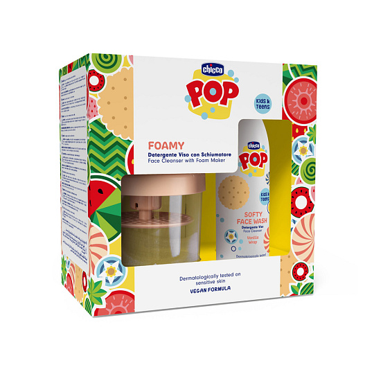CHICCO Jemný čisticí gel na obličej POP Softy Vanilla 150ml s pěnicím dávkovačem CHICCO Jemný čisticí gel na obličej POP Softy Vanilla 150ml s pěnicím dávkovačem
