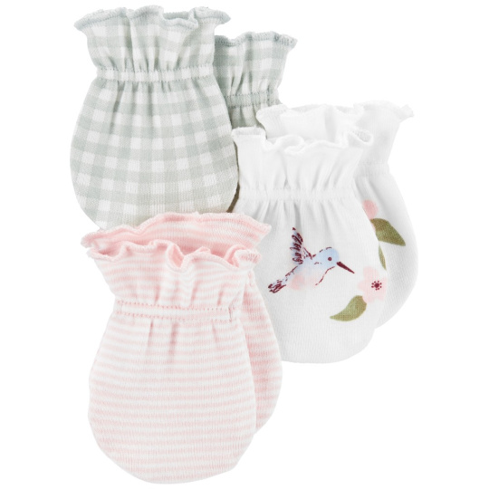 CARTER'S Rukavice Mix holka 3ks 0-3m