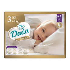DADA Extra Care Pleny jednorázové 3 Midi (4-9 kg) 40 ks DADA Extra Care Pleny jednorázové 3 Midi (4-9 kg) 40 ks