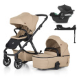 PETITE&MARS SET Kočárek 4v1 ICON Mocha Beige LITE RWS + CBX By CYBEX Aton B2 i-Size