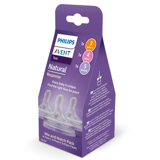 Philips AVENT Savička Natural Response  mix 1m+,3m+,6m+, 3 ks