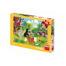 Puzzle Krtek a svačina 48 dílků 26x18cm v krabici 27x19x4cm Puzzle Krtek a svačina 48 dílků 26x18cm v krabici 27x19x4cm