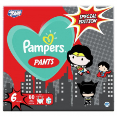 PAMPERS Plenkové kalhotky Pants vel. 6, 60 ks, 15 kg+ Warner Bros LTD PAMPERS Plenkové kalhotky Pants vel. 6, 60 ks, 15 kg+ Warner Bros LTD